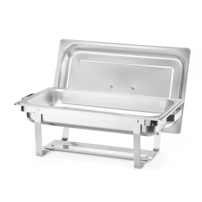 HENDI Complete chafing dish set – roestvrij staal – GN 1/1 – set van 4 stuks – vaatwasmachinebestendig