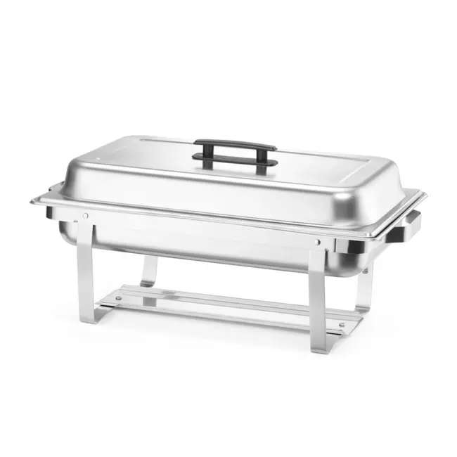 HENDI Complete chafing dish set – roestvrij staal – GN 1/1 – set van 4 stuks – vaatwasmachinebestendig