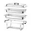 HENDI Complete chafing dish set – roestvrij staal – GN 1/1 – set van 4 stuks – vaatwasmachinebestendig