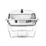 HENDI Complete chafing dish set – roestvrij staal – GN 1/1 – set van 4 stuks – vaatwasmachinebestendig