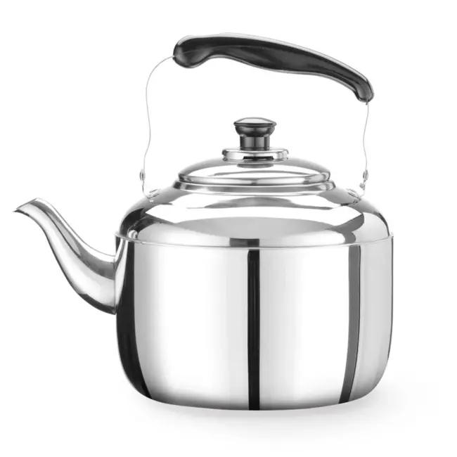 HENDI Waterketel met deksel – roestvrij staal – 6 liter – vaatwasserbestendig – geschikt voor gaskookplaat