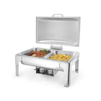 HENDI Chafing dish GN 1/1 van 9 liter - satijn RVS met frictierem