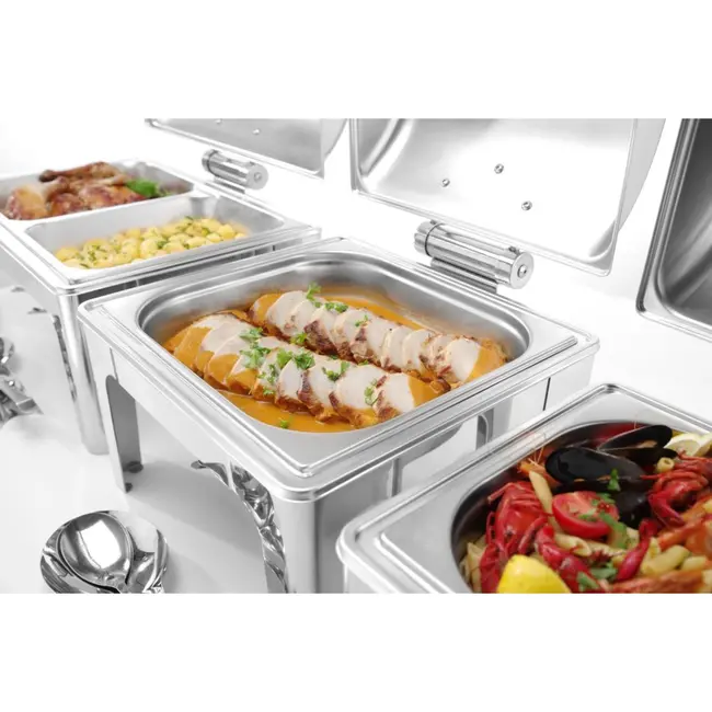 HENDI Chafing dish – spiegelglans – 4L – roestvast staal – 365x345x345 mm