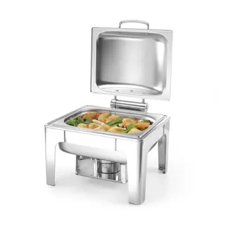 HENDI Chafing dish GN 1/2 van 4 liter - satijn RVS met frictierem