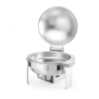 HENDI Chafing dish rond van 6 liter - satijn RVS met frictierem