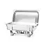 Hendi Complete chafing dish set - roestvrij staal - inclusief extra bakken en pannen - 585x385x(H)315 mm