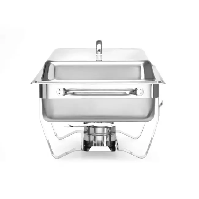 HENDI Complete chafing dish set – roestvrij staal – inclusief extra bakken en pannen – 585x385x x(H)315 mm