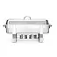 Hendi Complete chafing dish set - roestvrij staal - inclusief extra bakken en pannen - 585x385x(H)315 mm