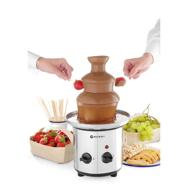 HENDI Chocoladefontein – 3 lagen – roestvrij staal – 1-1,5 kg capaciteit – 230V/170W