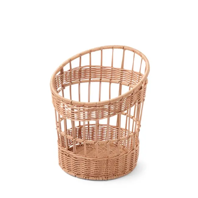 HENDI Stijlvolle baguette mand – duurzaam polypropyleen en roestvrij staal – vaatwasmachinebestendig – 305x320x350 mm