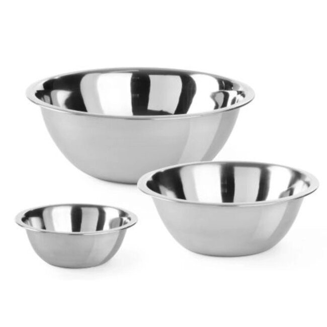 HENDI Beslagkom – Roestvrij staal – 0,7L – Vaatwasserbestendig – ⌀158x(H)55mm