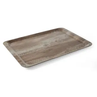 AmerBox Dienblad van melamine 370 x 530 mm - dessin in donkere houtkleur