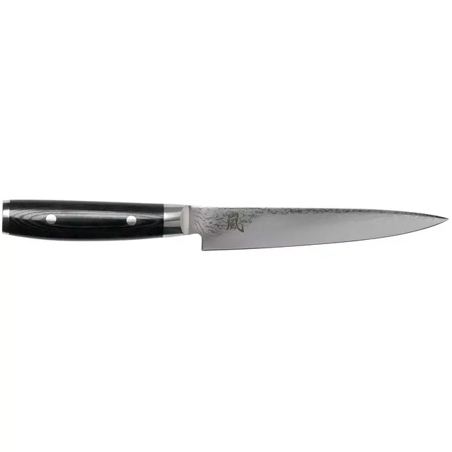 Yaxell Ran Vleesmes 18 cm – 69 Lagen Damaststaal – VG10 Staal – 61 HRC – Canvas-Micarta Heft