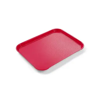 HENDI Compact fastfood dienblad – rood – 265x345 mm – polypropyleen – niet vaatwasserbestendig