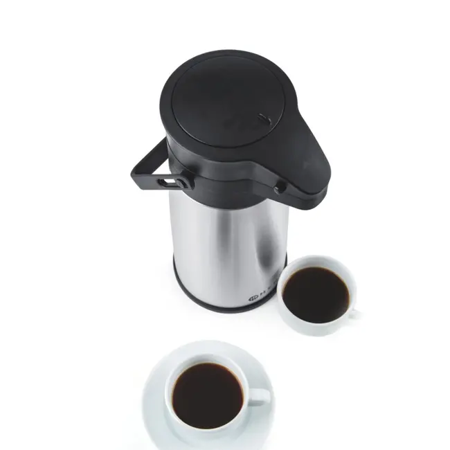 HENDI Roestvrijstalen pompkan – 2,2 liter – eenvoudig vullen en reinigen – morsvrije schenking