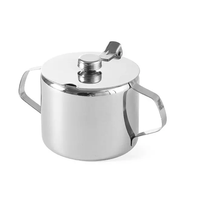 HENDI Suikerpotje met scharnierend deksel – roestvrij staal – vaatwasmachinebestendig – 0,3L