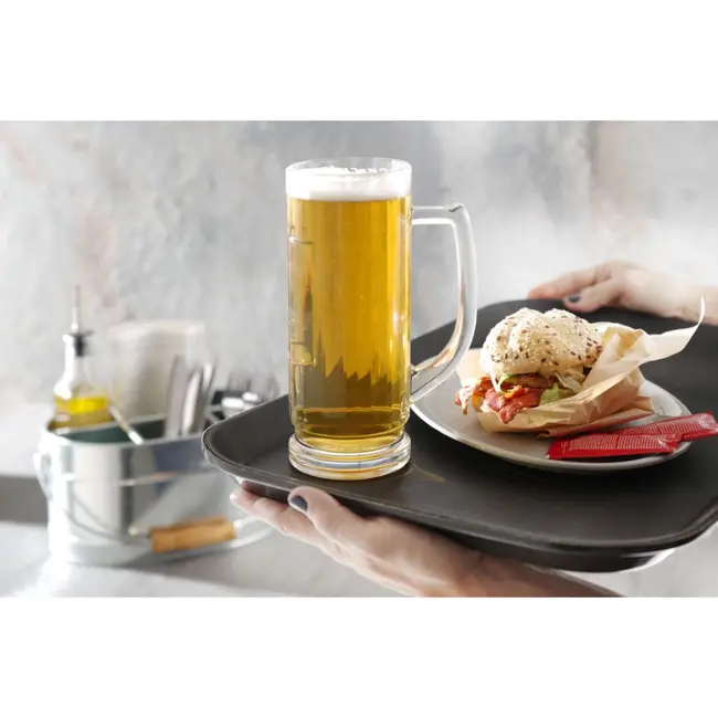 HENDI Rechthoekig dienblad – antislip rubberen laag – schokbestendig – 255x355 mm – zwart