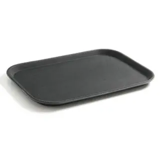 HENDI Rechthoekig dienblad – antislip rubberen laag – schok- en breukbestendig – 530x325 mm – zwart
