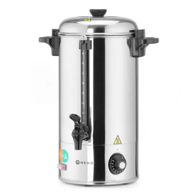 HENDI Warme dranken ketel – Enkelwandig – Droogkookbeveiliging – 9 liter – Zilver