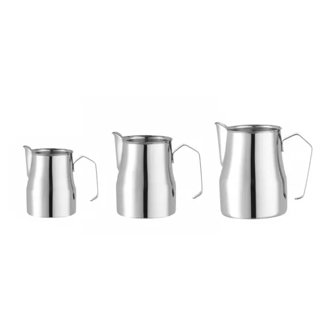 HENDI Melkkan – V-vormige schenktuit – Extra dik roestvast staal – 0,45L – Ø75x(H)111mm