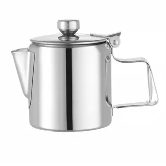 HENDI Koffie-/theekan met scharnierend deksel – 0,2L – roestvrij staal – vaatwasmachinebestendig