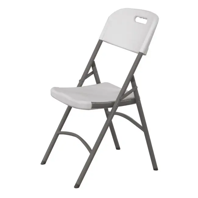 HENDI Inklapbare stoel – Belastbaar tot 180 kg – Wit – 540x440x x(H)840 mm