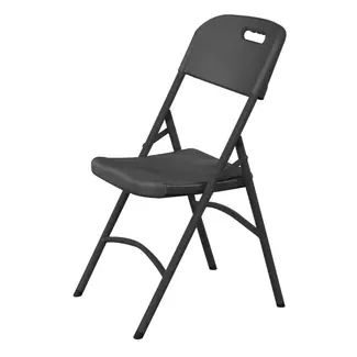 HENDI Inklapbare stoel – zwart – draagkracht 180 kg – 540x440x x(H)840 mm