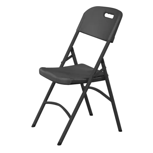 HENDI Inklapbare stoel – zwart – draagkracht 180 kg – 540x440x x(H)840 mm