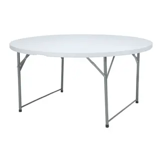 HENDI Opvouwbare ronde buffettafel – 150 cm – HDPE blad – metalen frame – eenvoudig te reinigen