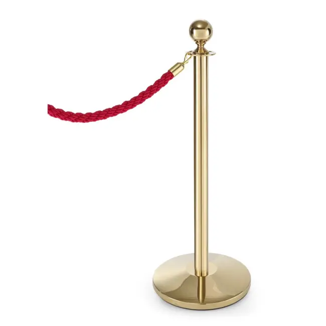 HENDI Rood afzetkoord – gepolijste haak – 1500 mm – duurzaam touw – roestvast staal