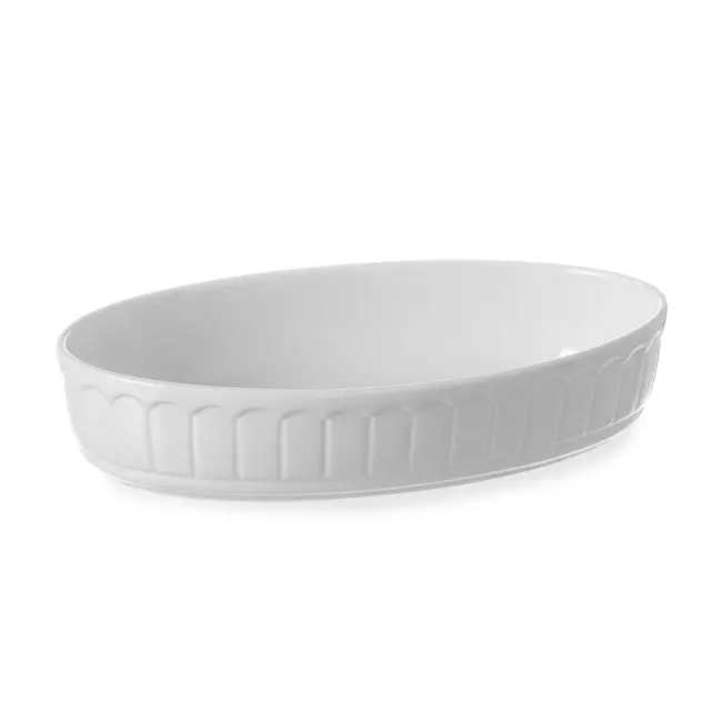 HENDI Ovale ovenschaal – porselein – 1L – thermoshockbestendig – 245x145x55 mm