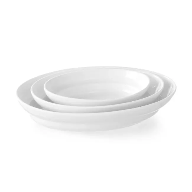 HENDI Ondiepe ovenschaal – porselein – thermoshockbestendig – 203x133x50 mm – roomwit