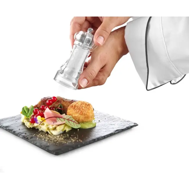 HENDI Transparante zoutmolen – duurzaam keramisch maalmechanisme – 180 mm