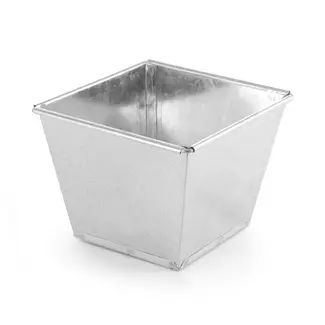 HENDI Vierkante bak – gegalvaniseerd plaatstaal – rustieke uitstraling – 100x100x80 mm