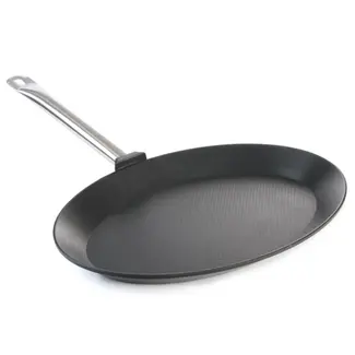 HENDI Ovale vispan – titanium coating – gietaluminium – 400x275x35 mm