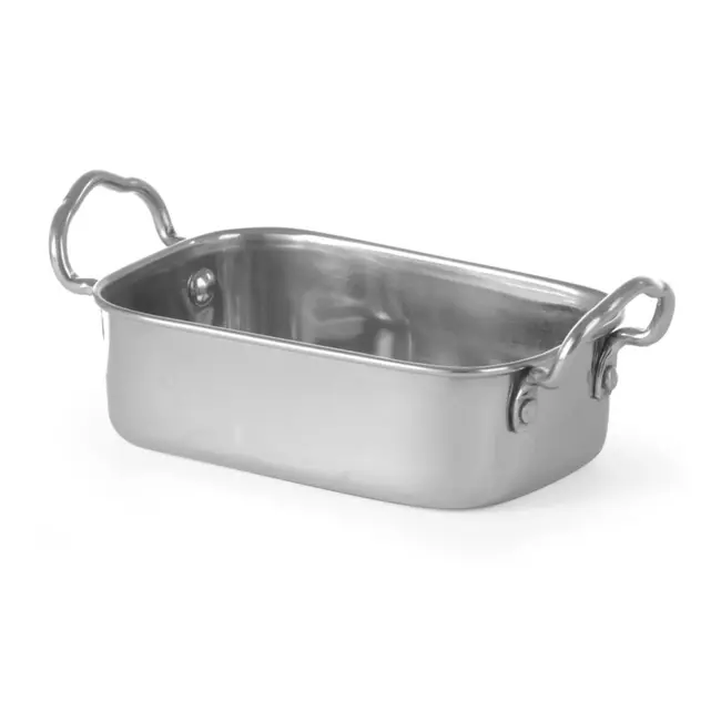 HENDI Snackpan van RVS voor serveren aan tafel, 196 x 95 x 70 mm