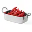 HENDI Snackpan van RVS voor serveren aan tafel, 196 x 95 x 70 mm