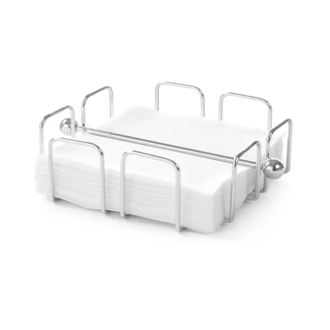 HENDI Verchroomde servettenhouder – draadijzer – 190x190x65 mm