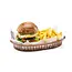 HENDI Serveermanden fastfoodstijl – set van 6 – bruin – 275x175x38 mm – stapelbaar en vaatwasmachinebestendig