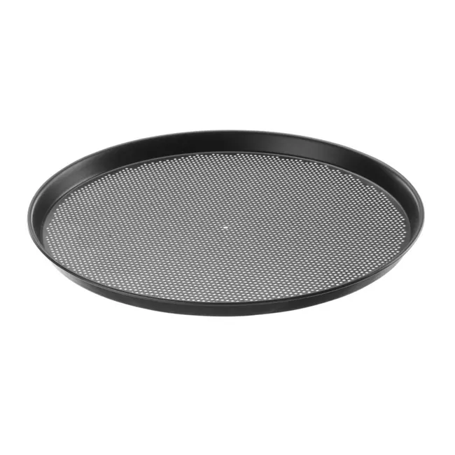 HENDI Geperforeerde pizzapan – gelijkmatig bakken – blauw koolstofstaal – Ø 411 mm