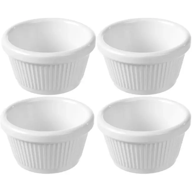 HENDI Ramekin 50 ml melamine, set van 4 voor serveren op tafel