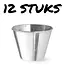 Hendi Ramekin set - roestvast staal - 0,175L - 12 stuks - vaatwasserbestendig