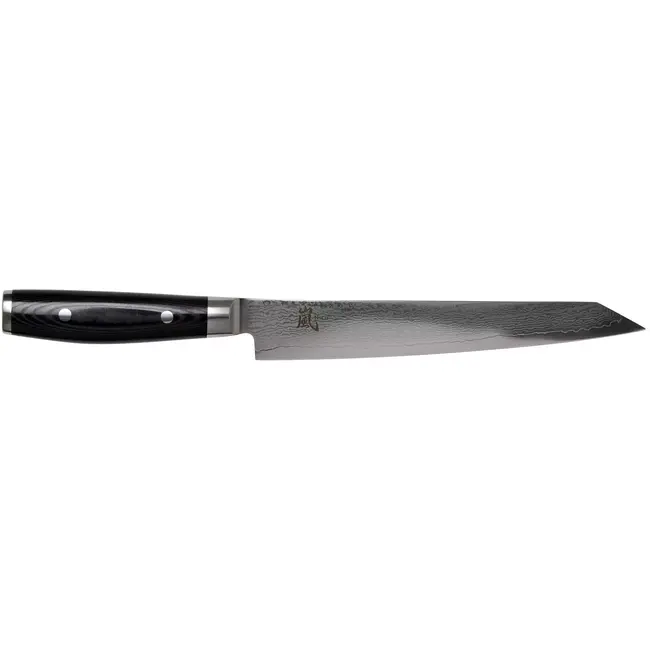 Yaxell Ran Sujihiki 25,5 cm – Sushimes / Fileermes – 69 Lagen Damaststaal – VG10 Staal – 61 HRC – Canvas-Micarta Heft