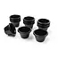 HENDI Set van 12 zwarte ramekins – 0,045L – vaatwasmachinebestendig – ⌀60x(H)35mm
