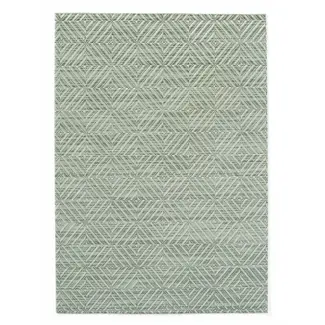 HENDI Set van 6 placemats – geometrisch patroon – antislip – groen – 450x300 mm