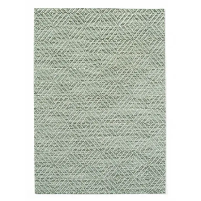 HENDI Set van 6 placemats – geometrisch patroon – antislip – groen – 450x300 mm