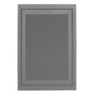 Hendi Set van 6 geweven placemats - antislip - grafiet - 450x300 mm