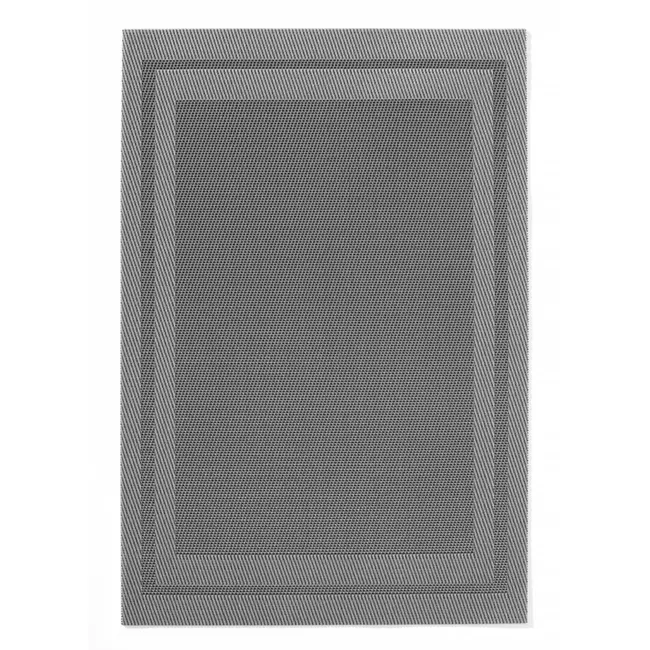 Hendi Set van 6 geweven placemats - antislip - grafiet - 450x300 mm