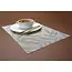 Hendi Placemat set - geweven patroon - antislip - lichtgrijs - 6 stuks - 450x300 mm