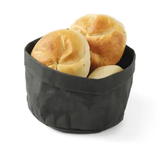 HENDI Papieren broodzakken – voedselveilig kraftpapier – zwart – 170x170x150 mm